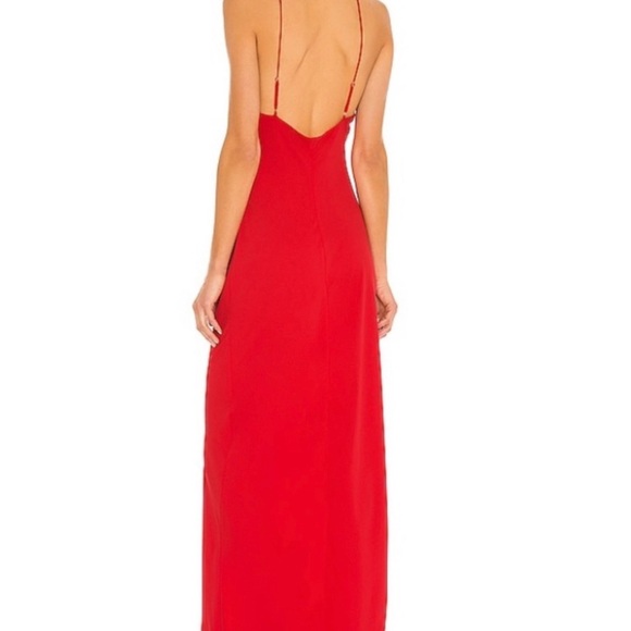 $238 Amanda Uprichard X REVOLVE Riesling Gown Lipstick Red Long Formal Dress S - Picture 3 of 11